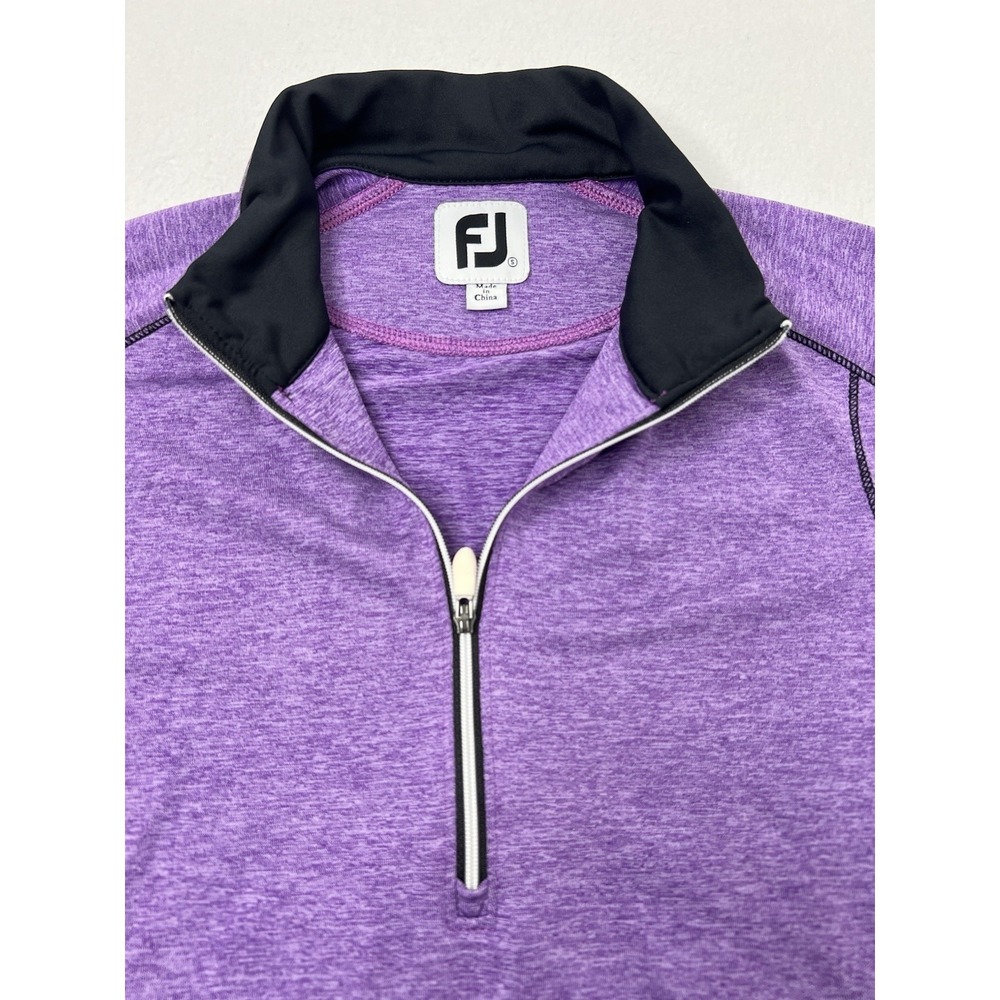 FJ FootJoy 1/4 Zip Golf Pullover Womens Small Purple Performance Stretch Outdoor - Picture 3 of 8